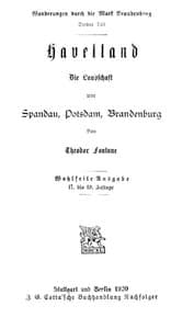 Wanderungen durch die Mark Brandenburg, Dritter Teil
Havelland