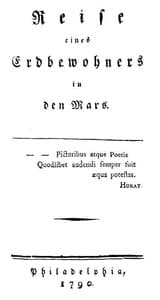 Reise eines Erdbewohners in den Mars book cover