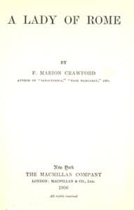 A Lady of Rome book cover