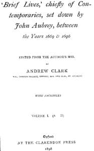 Brief Lives, Vol. 1 book cover
