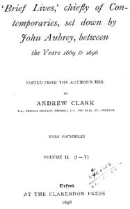 Brief Lives, Vol. 2 book cover