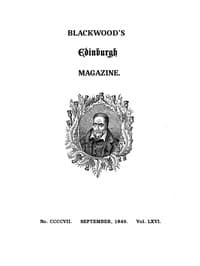 Blackwood's Edinburgh Magazine, Volume 66, No. 407, September, 1849