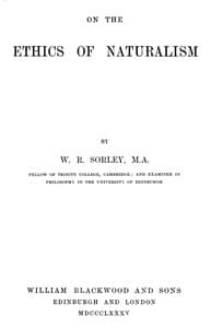 On the Ethics of Naturalism