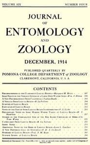 Journal of Entomology and Zoology, Vol. 06, No. 4, December 1914