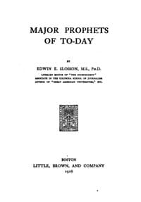 Major Prophets of To-Day book cover