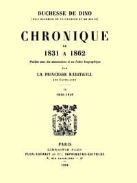 Chronique de 1831 à 1862, Tome 2 (de 4)