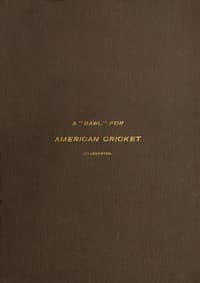 A "Bawl" for American Cricket