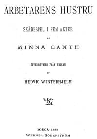 Arbetarens hustru: Skådspel i fem akter book cover