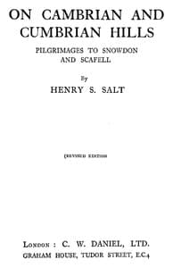 On Cambrian and Cumbrian Hills: Pilgrimages to Snowdon and Scafell book cover