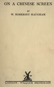 On a Chinese Screen book cover