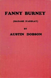 Fanny Burney (Madame D'Arblay) book cover