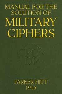 Manual for the Solution of Military Ciphers book cover