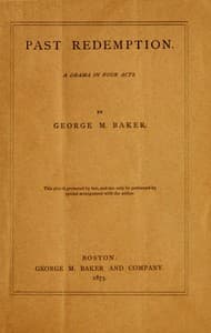 Past Redemption: A Drama in Four Acts book cover