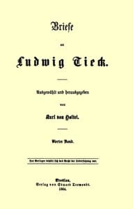 Briefe an Ludwig Tieck (4/4)
Vierter Band