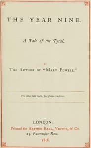 The Year Nine: A Tale of the Tyrol book cover