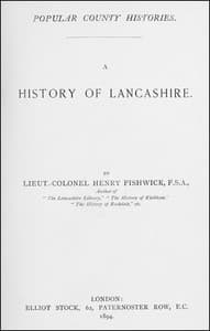 A History of Lancashire