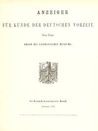 Anzeiger für Kunde der deutschen Vorzeit (Jg. 26, 1879)
Neue Folge book cover