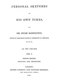 Personal sketches of his own times, Vol. 1 (of 3)