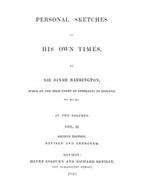 Personal sketches of his own times, Vol. 2 (of 3)