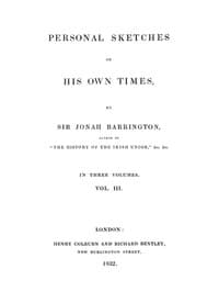 Personal sketches of his own times, Vol. 3 (of 3)