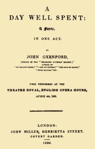 A Day Well Spent: A Farce, in One Act book cover