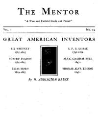 The Mentor: Great American Inventors, Vol. 1, Num. 29, Serial No. 29