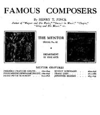 The Mentor: Famous Composers, Vol. 1, Num. 41, Serial No. 41 book cover