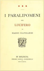 I Paralipomeni del Lucifero di Mario Rapisardi book cover