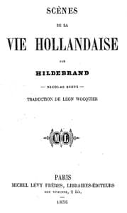 Scènes de la vie Hollandaise, par Hildebrand book cover