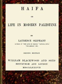 Haifa; or, Life in modern Palestine book cover
