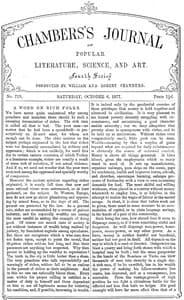Chambers's Journal of Popular Literature, Science, and Art, No. 719
October 6, 1877