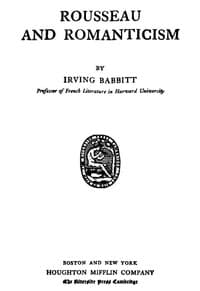 Rousseau and Romanticism book cover