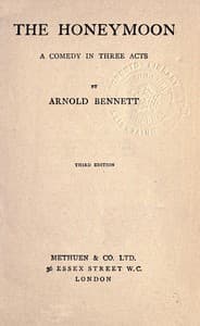 The Honeymoon: A comedy in three acts book cover