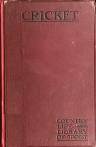 Cricket book cover