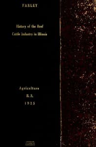 History of the Beef Cattle Industry in Illinois book cover