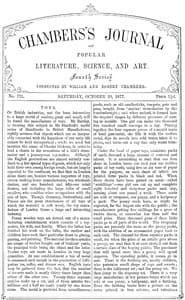 Chambers's Journal of Popular Literature, Science, and Art, No. 721
October 20, 1877