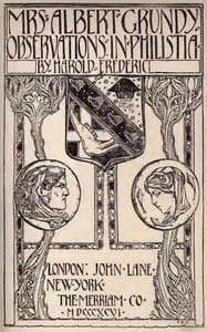 Mrs Albert Grundy—Observations in Philistia book cover