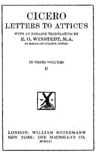 Cicero: Letters to Atticus, Vol. 2 of 3