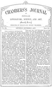 Chambers's Journal of Popular Literature, Science, and Art, No. 723
November 3, 1877