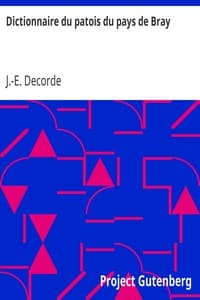 Dictionnaire du patois du pays de Bray book cover