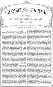 Chambers's Journal of Popular Literature, Science, and Art, No. 726
November 24, 1877