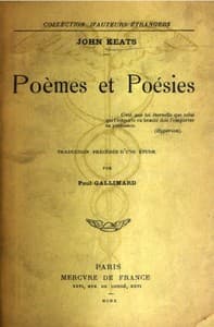 Poèmes et Poésies
Traduction précédée d'une étude par Paul Gallimard
