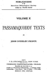 Passamaquoddy Texts book cover