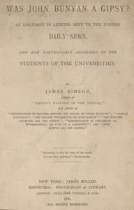 Was John Bunyan a Gipsy? book cover