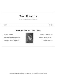 The Mentor: American Novelists, Vol. 1, No. 25 book cover