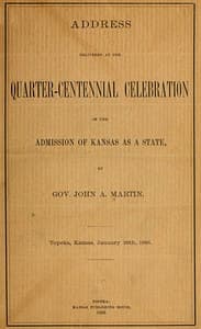 Address delivered at the quarter-centennial celebration of the admission of Kansas as a state book cover