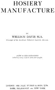 Hosiery Manufacture book cover
