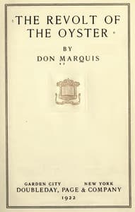 The Revolt of the Oyster book cover