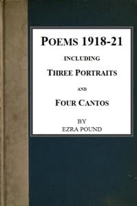 Poems 1918-21, Including Three Portraits and Four Cantos book cover