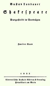 Shakespeare (Volume 2 of 2)
Dargestellt im Vorträgen